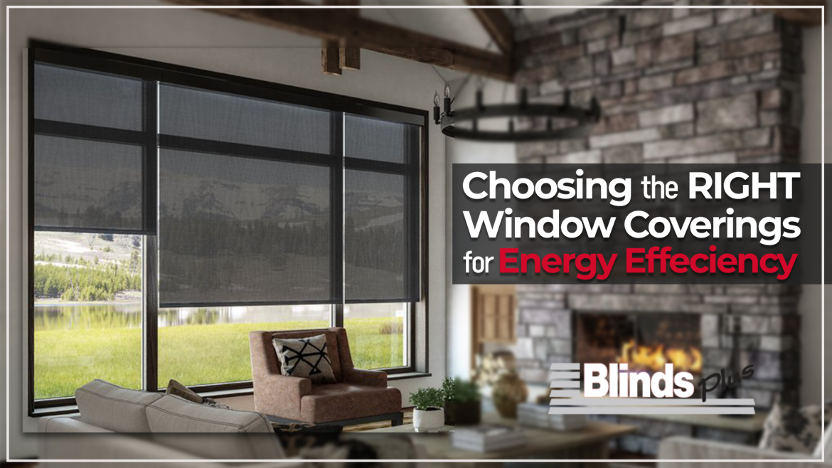 Living room furniture in front of a large window with black window coverings